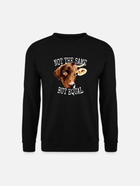 Vegan Not The Same But Equal Vegetarier Tierfreund - Unisex Pullover - Schwarz