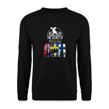 Le secret de l'orignal - Norvège - Suède - Finlande - Sweat-shirt Unisexe - noir - Devant - Alina (178cm) & Michal (187cm)