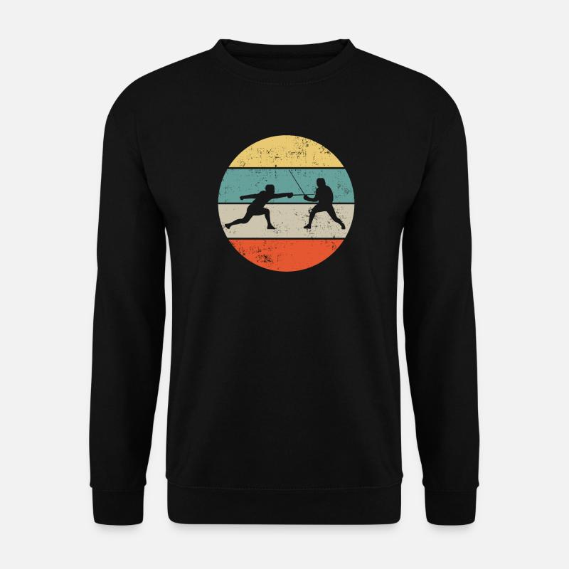 Fechten Fechter Retro - Unisex Pullover - Schwarz