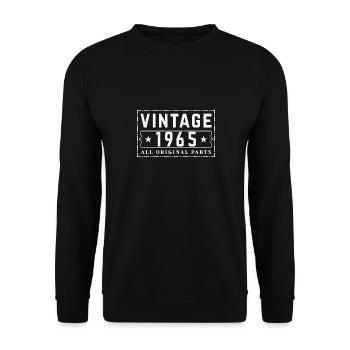 Vintage 1965 All Original Parts - Unisex Pullover - Schwarz - Vorne - Alina (178cm) & Michal (187cm)