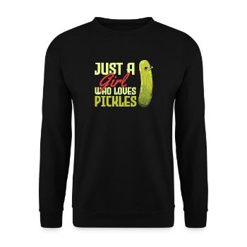Pickles Pickle lover - Unisex Sweatshirt - black - Front - Alina (178cm) & Michal (187cm)