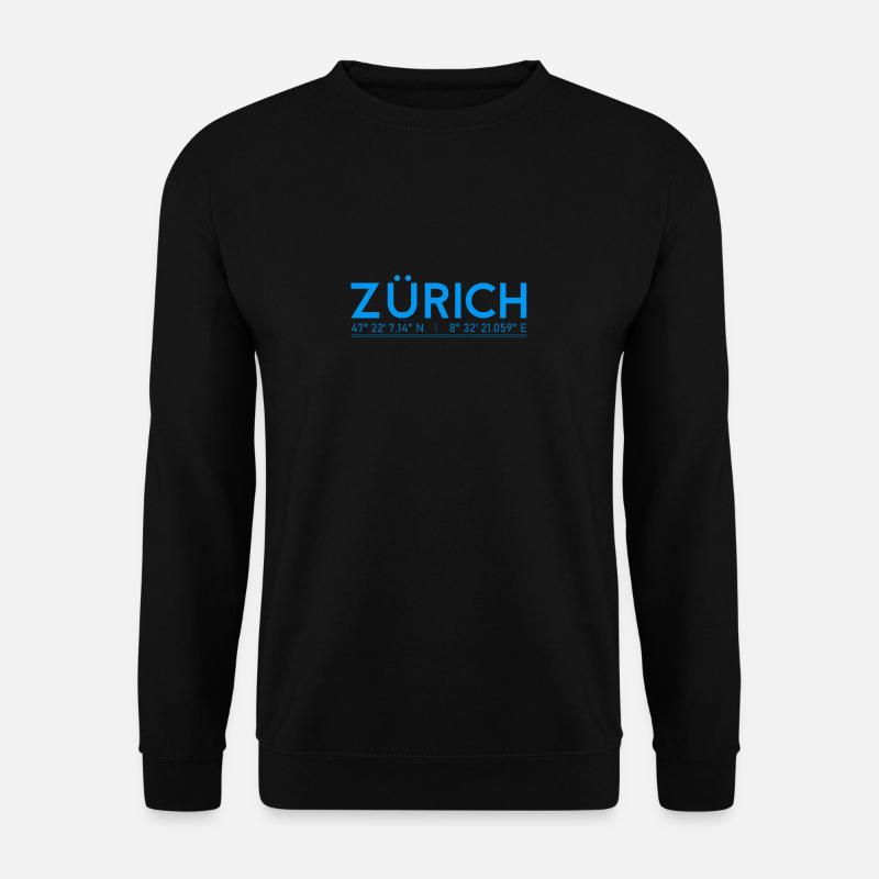 Zürich Koordinaten - Unisex Pullover - Schwarz