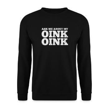 Porcins - Sweat-shirt Unisexe - noir - Devant - Alina (178cm) & Michal (187cm)