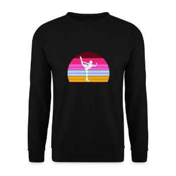 Figure skating figure skater - Unisex Sweatshirt - black - Front - Alina (178cm) & Michal (187cm)
