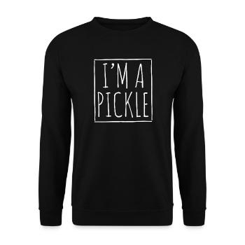 I am a cucumber cucumber vegan vegetarian - Unisex Sweatshirt - black - Front - Alina (178cm) & Michal (187cm)