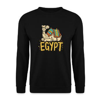Ägypten Ägypter Kamel - Unisex Pullover - Schwarz - Vorne - Alina (178cm) & Michal (187cm)