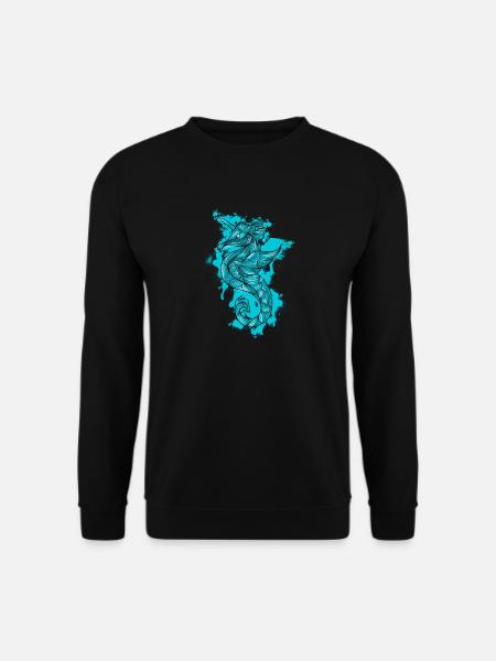 Seepferd - Unisex Pullover - Schwarz