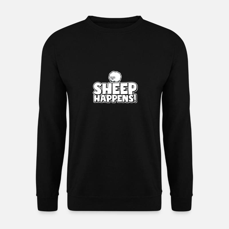 Sheep happens! - Unisex Pullover - Schwarz