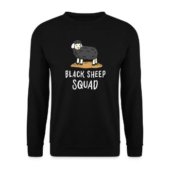 Schwarzes Schaf - Unisex Pullover - Schwarz - Vorne - Alina (178cm) & Michal (187cm)