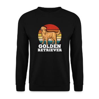 Golden retriever - Sweat-shirt Unisexe - noir - Devant - Alina (178cm) & Michal (187cm)