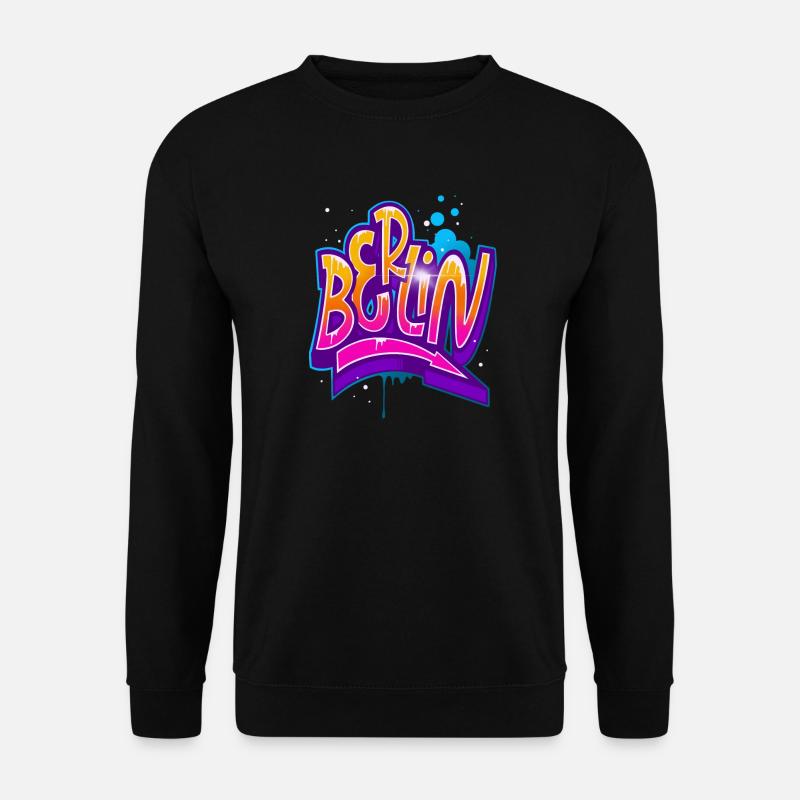 Graffiti de Berlin - Sweat-shirt Unisexe - noir