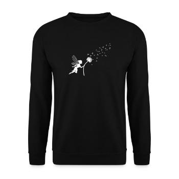 Vol de graines de pissenlit fée des rêves - Sweat-shirt Unisexe - noir - Devant - Alina (178cm) & Michal (187cm)