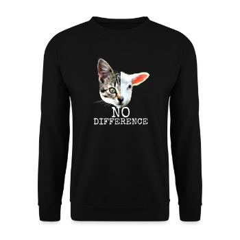 No Difference Pro Végétal pro rengaine Végétarien Chats - Sweat-shirt Unisexe - noir - Devant - Alina (178cm) & Michal (187cm)