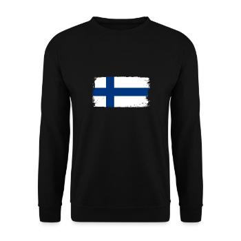 Finland flag - Unisex Sweatshirt - black - Front - Alina (178cm) & Michal (187cm)