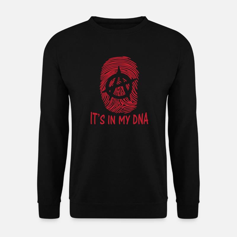 symbole de l'anarchie c'est dans mon empreinte digitale ADN Anarchie - Sweat-shirt Unisexe - noir