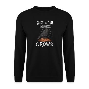 Crows Bird Lovers - Unisex Sweatshirt - black - Front - Alina (178cm) & Michal (187cm)