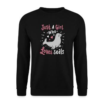 Seal Seal - Unisex Sweatshirt - black - Front - Alina (178cm) & Michal (187cm)