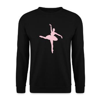 Ballet Ballet Dancing Ballerina - Unisex Sweatshirt - black - Front - Alina (178cm) & Michal (187cm)