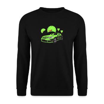 Car Tuning Speedometer Auto Automobile Raser PS Rally - Unisex Sweatshirt - black - Front - Alina (178cm) & Michal (187cm)
