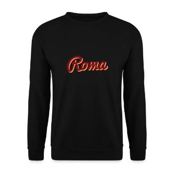 Typographie Roma Italie - Sweat-shirt Unisexe - noir - Devant - Alina (178cm) & Michal (187cm)