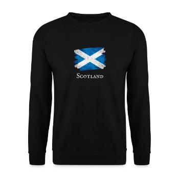 Drapeau grunge de l’Écosse - Sweat-shirt Unisexe - noir - Devant - Alina (178cm) & Michal (187cm)