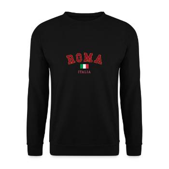 Roma Italia - Sweat-shirt Unisexe - noir - Devant - Alina (178cm) & Michal (187cm)