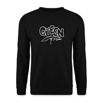 Queen Graffiti - Sweat-shirt Unisexe - noir - Devant - Alina (178cm) & Michal (187cm)