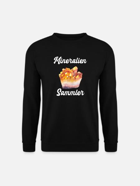 Mineralien Sammler Aquarellkristalle - Unisex Pullover - Schwarz