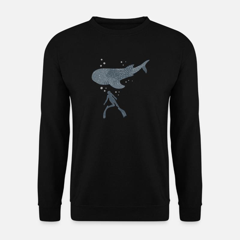 Walhai Freitaucher - Unisex Pullover - Schwarz