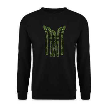 Spargel Asparagus - Unisex Pullover - Schwarz - Vorne - Alina (178cm) & Michal (187cm)