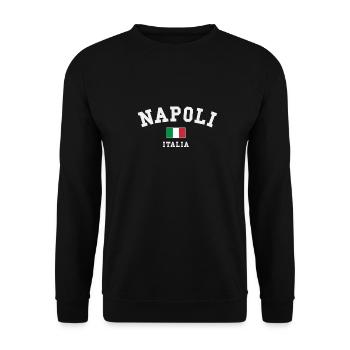 Napoli Italy - Unisex Sweatshirt - black - Front - Alina (178cm) & Michal (187cm)