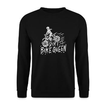 Motocross Femme Motocross Pilote - Sweat-shirt Unisexe - noir - Devant - Alina (178cm) & Michal (187cm)
