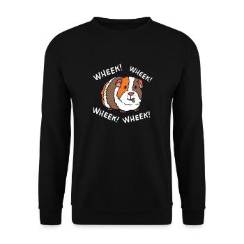 Cochon d'Inde - Sweat-shirt Unisexe - noir - Devant - Alina (178cm) & Michal (187cm)