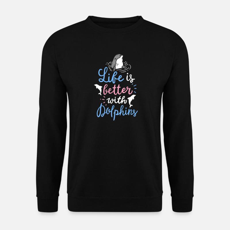 Dolphin - Unisex Sweatshirt - black