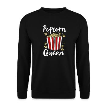 Popcorn - Unisex Sweatshirt - black - Front - Alina (178cm) & Michal (187cm)