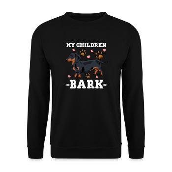 Teckel - Sweat-shirt Unisexe - noir - Devant - Alina (178cm) & Michal (187cm)
