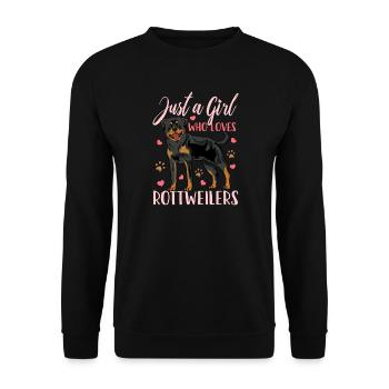 Rottweiler - Unisex Sweatshirt - black - Front - Alina (178cm) & Michal (187cm)