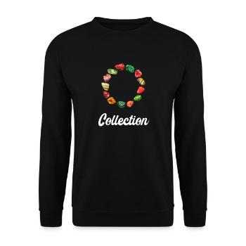 Mineralien Steine Geologie Sammler Mineral Geologe - Unisex Pullover - Schwarz - Vorne - Alina (178cm) & Michal (187cm)