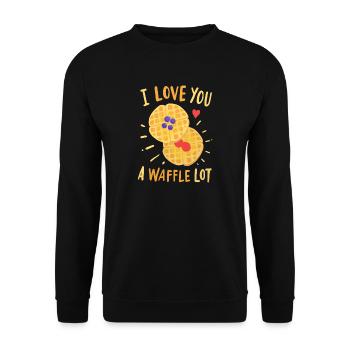 Waffles Waffle Bakers - Unisex Sweatshirt - black - Front - Alina (178cm) & Michal (187cm)