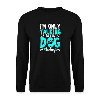 Hund Hundebesitzer - Unisex Pullover - Schwarz - Vorne - Alina (178cm) & Michal (187cm)
