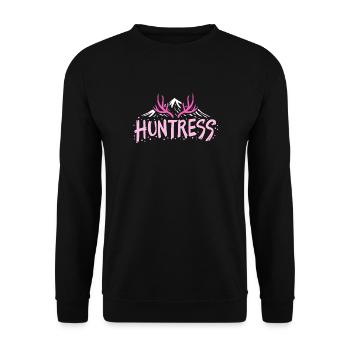 Chasse à la chasseresse - Sweat-shirt Unisexe - noir - Devant - Alina (178cm) & Michal (187cm)