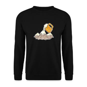 Mountains and beer - Unisex Sweatshirt - black - Front - Alina (178cm) & Michal (187cm)