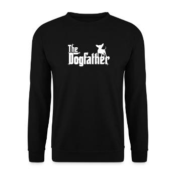 Funny The Dog Father t-shirt - Unisex Sweatshirt - black - Front - Alina (178cm) & Michal (187cm)