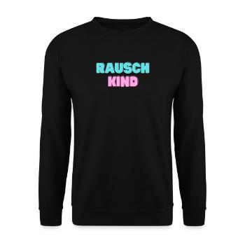 Rauschkind - Wiener Dialekt Kosename für Freunde - Unisex Pullover - Schwarz - Vorne - Alina (178cm) & Michal (187cm)