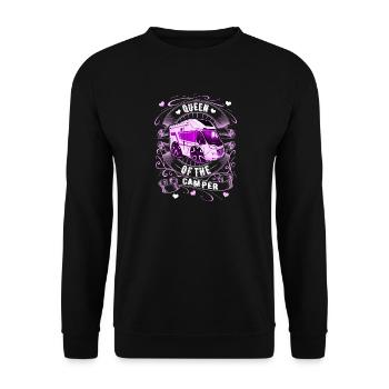 Queen Of The Camper - Unisex Sweatshirt - black - Front - Alina (178cm) & Michal (187cm)