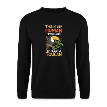 Toucans Toucan Lovers - Unisex Sweatshirt - black - Front - Alina (178cm) & Michal (187cm)