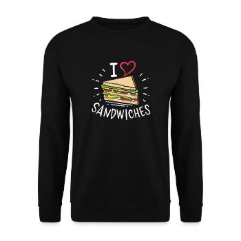 sandwich - Unisex Sweatshirt - black - Front - Alina (178cm) & Michal (187cm)