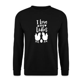 Élevage de poulet - Sweat-shirt Unisexe - noir - Devant - Alina (178cm) & Michal (187cm)