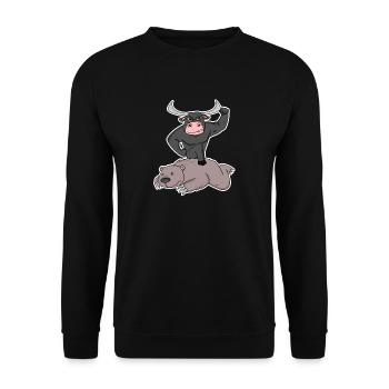 Échange haussier et baissier - Sweat-shirt Unisexe - noir - Devant - Alina (178cm) & Michal (187cm)
