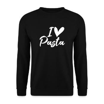 Pâtes - Sweat-shirt Unisexe - noir - Devant - Alina (178cm) & Michal (187cm)